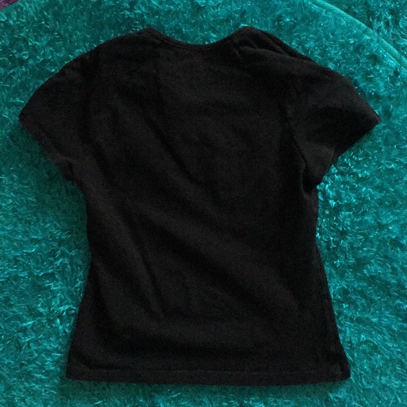 Black fitted workout top - Picture 4 of 6